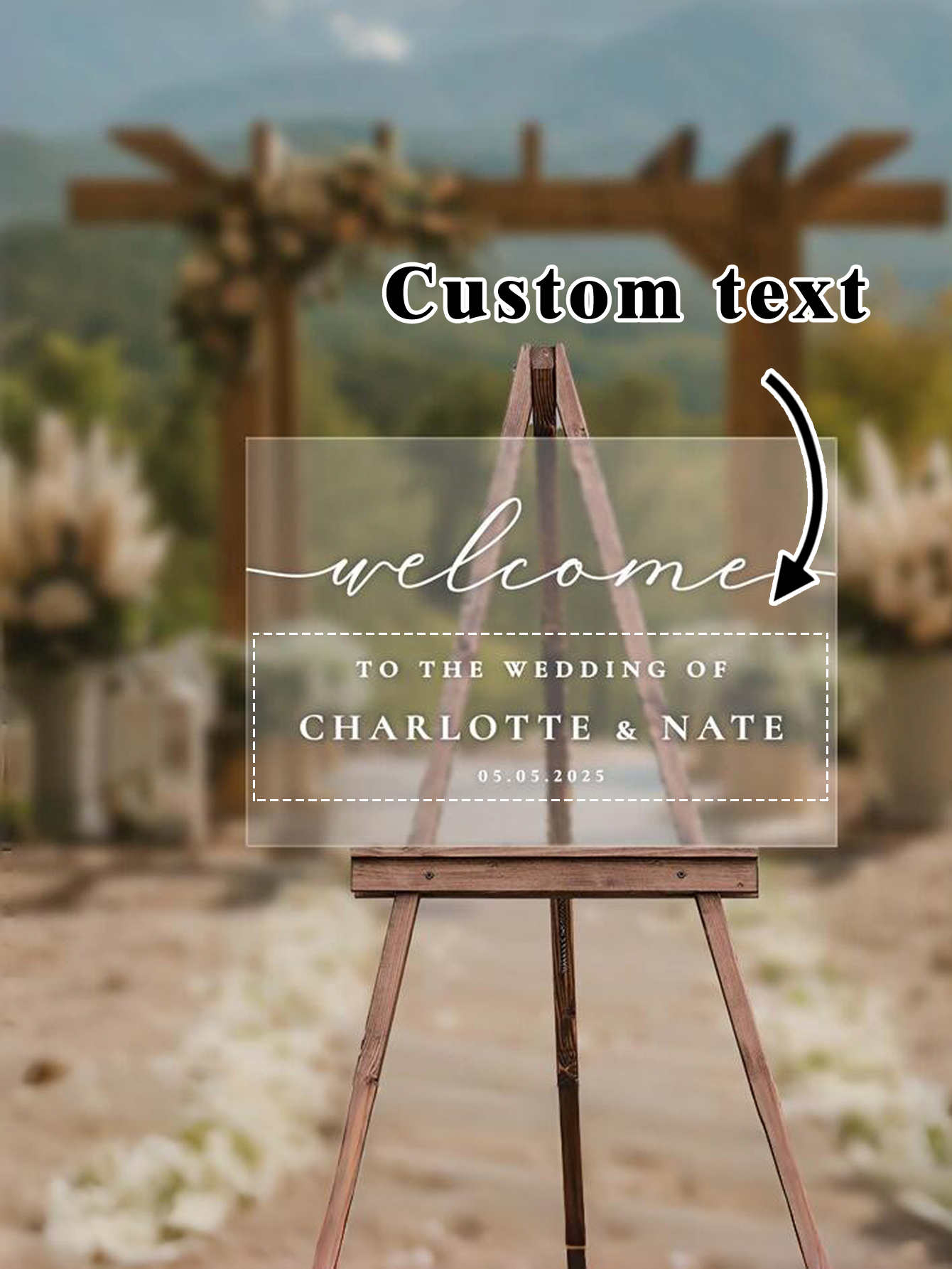 Acrylic Wedding Signage Minimalist Wedding Decor